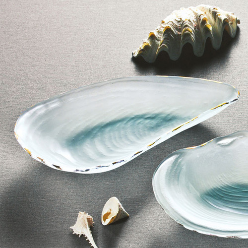Annieglass Shells Oyster Shell Gold 11 1/2 x 6 1/2 Inch MPN: SS225G