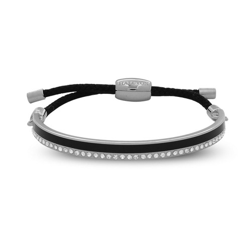 Halcyon Days Plain Sparkle Black Palladium 6mm Friendship Bangle FBSPS0206P