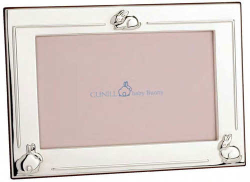 Cunill 3 Bunnies 4 x 6 Inch Picture Frame - Silverplated