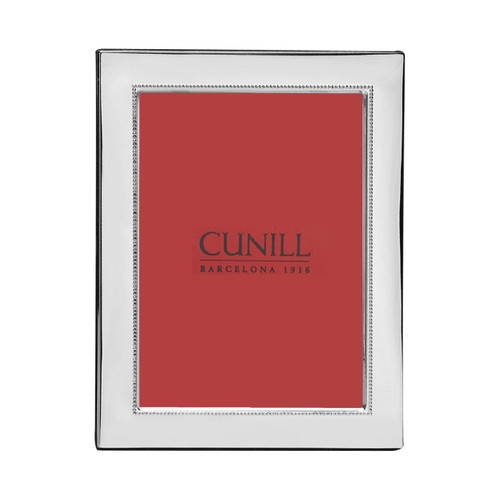 Cunill Beaded Wide 8 x 10 Inch Picture Frame - Sterling Silver