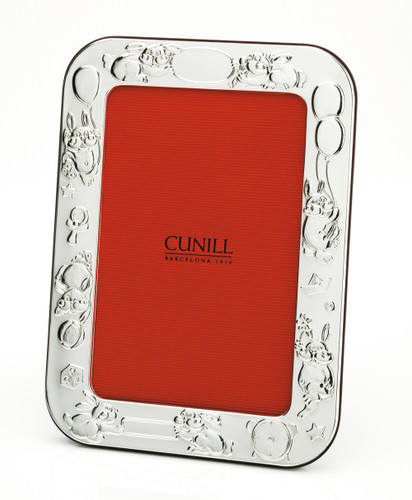 Cunill Bunnies Birth Record 4 x 6 Inch Picture Frame - Silverplated