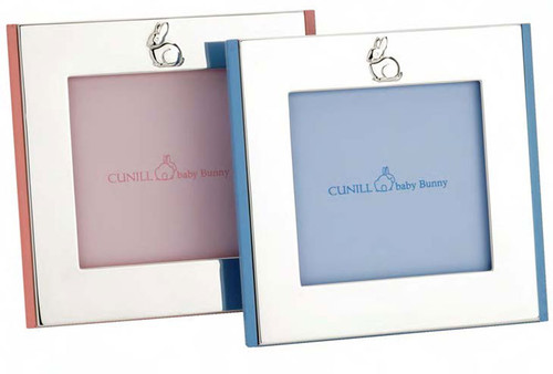 Cunill Bunny 4 x 4 Inch Pink Wood Picture Frames - Silverplated