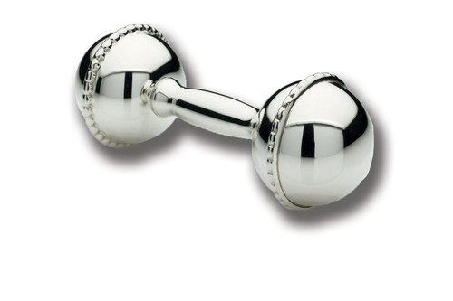 Cunill Pearls Rattle 4 Inch Long - Sterling Silver