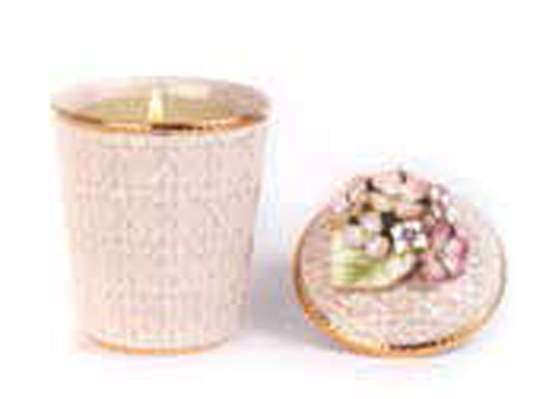 Jay Strongwater Riley Flora Hydrangea Candle