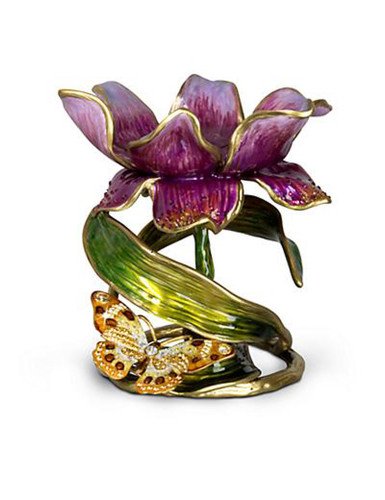 Jay Strongwater Aimee Flora Floral 7 Inch Pillar Candle Holder