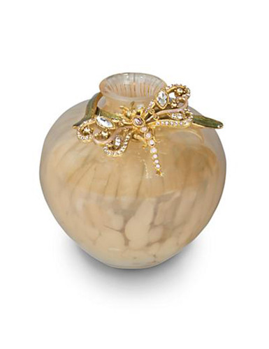 Jay Strongwater Alice Opal Dragonfly Vase