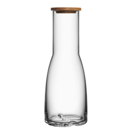 Kosta Boda Bruk Carafe With Oak Lid Clear
