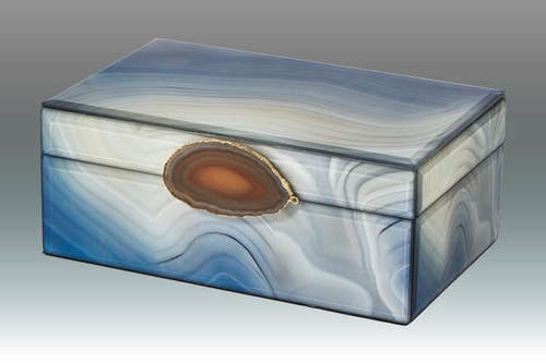 Tizo Marble Blue Dolphin Empty Box with Stone Small MPN: TA821BLSM, MPN: TA821BLSM