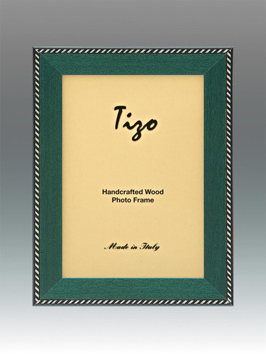 Tizo Zebra Corner Emerald Green Wood Picture Frame 8 x 10 Inch