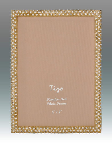 Tizo Shamoo Jeweled Gold Picture Frame 4 x 6 Inch