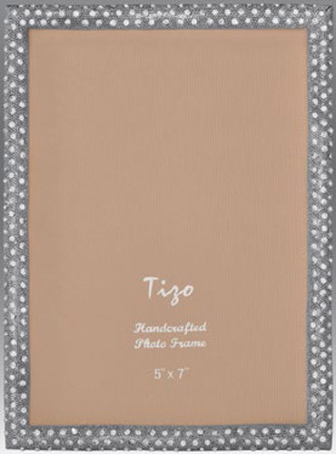 Tizo Shamoo Jeweled Silver Picture Frame 4 x 6 Inch