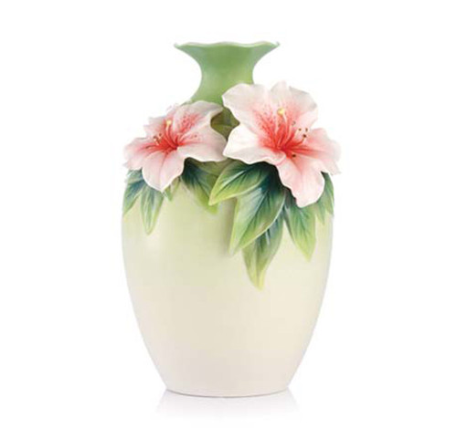 Franz Porcelain Vase Blooms Of Delight Azalea FZ03136