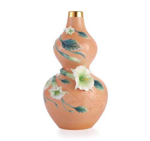 Franz Porcelain Vase Angel's Trumpet Limited Edition FZ03372