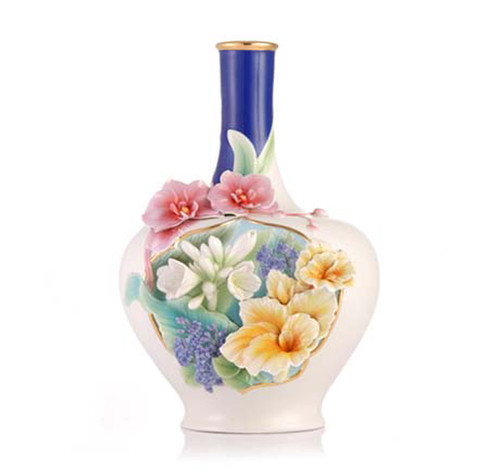 Franz Porcelain Vase A Riot Of Color FZ03512