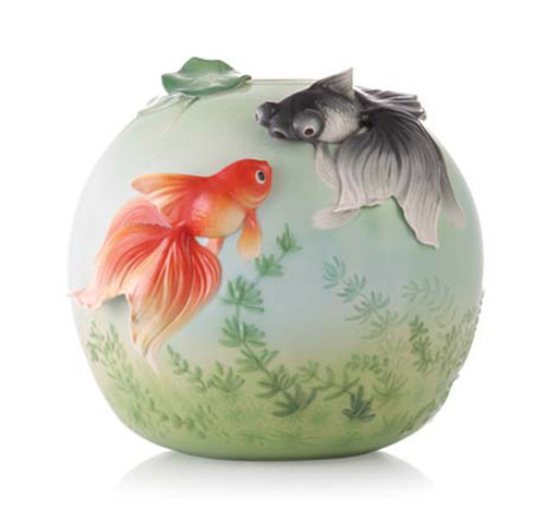 Franz Porcelain Vase Goldfish FZ03530