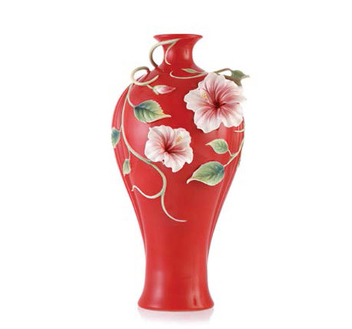 Franz Porcelain Vase Hibiscus FZ03594