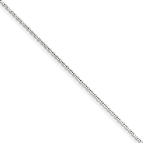1.65mm Solid Diamond -cut Cable Chain Anklet 10k White Gold 10PE149-9