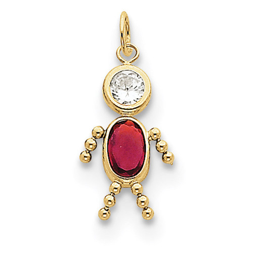 January Boy Birthstone Charm 10k Gold 10XCK157