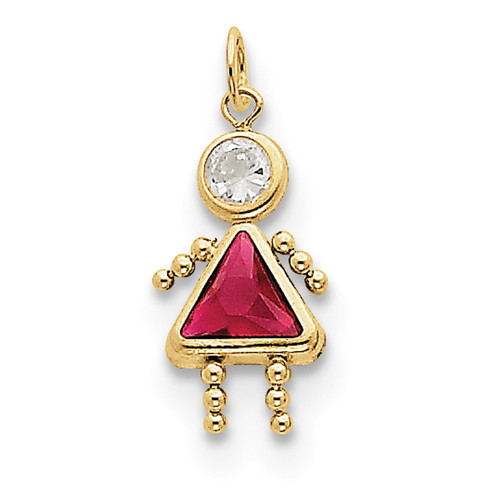 July Girl Birthstone Charm 10k Gold 10XCK168