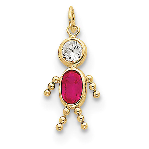 July Boy Birthstone Charm 10k Gold 10XCK169