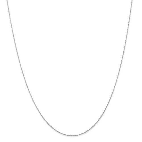 13 Inch 0.5 mm Carded Cable Rope Chain 14k white Gold 5RW-13