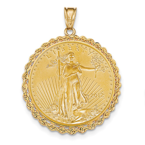 1 oz American Eagle Coin Mounted Coin Bezel 14k Gold MPN: BA1/1AEC UPC: 883957043067