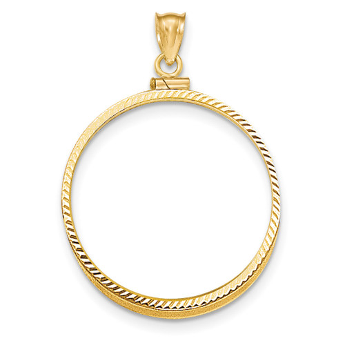 1 oz Mounted American Eagle Screw Top Coin Bezel 14k Gold MPN: BA11/1AEC UPC: 883957043180