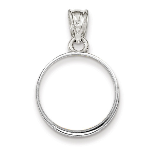 Polished Prong 1/10AE Bezel 14k white Gold BA50W/10AE