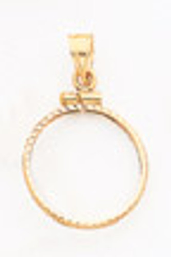 1/10 oz Mounted Panda Coin Screw Top Coin Bezel 14k Gold MPN: BP11/10PC UPC: 883957044149