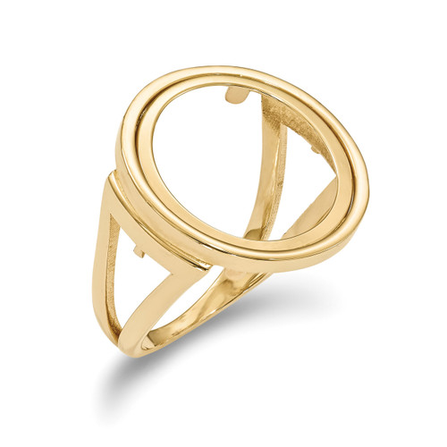 1/10AE Polished Coin Ring 14k Gold CR13/10AE
