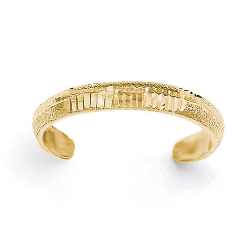 Diamond -cut Toe Ring 14k Gold Polished K5800