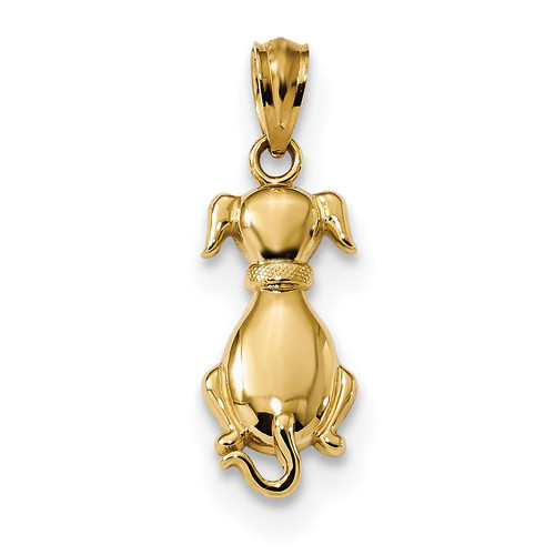 Sitting Dog Pendant 14k Gold Polished MPN: K6120