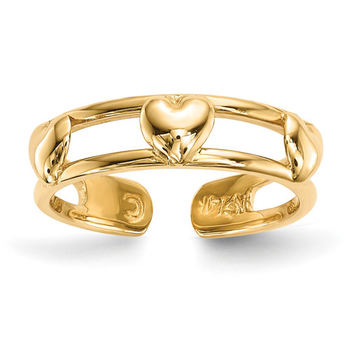 3-Hearts Toe Ring 14k Gold MPN: R568