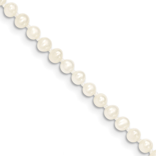 16 Inch 3-4mm White Fresh Water Cultured Pearl Necklace 14k Gold MPN: XF450-16 UPC: 191101074561