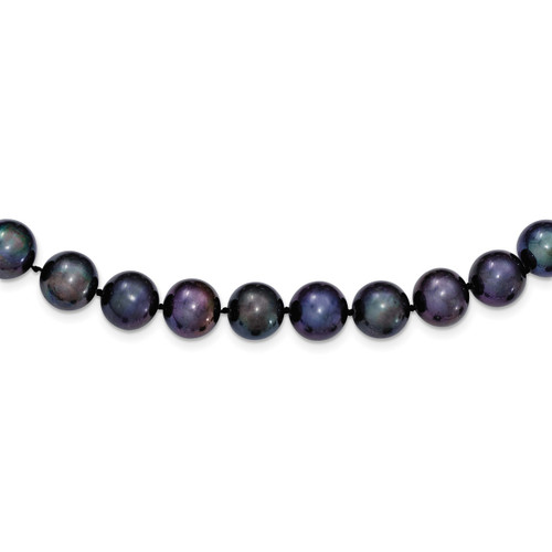 18 Inch 10-11mm Black Fresh Water Cultured Pearl Fancy Necklace 14k white Gold MPN: XF576-18