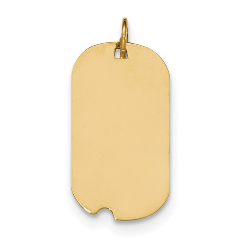 0.018 Gauge Engravable Dog Tag with Notch Disc Charm 14k Gold Plain MPN: XM560/18 UPC: 191101453885