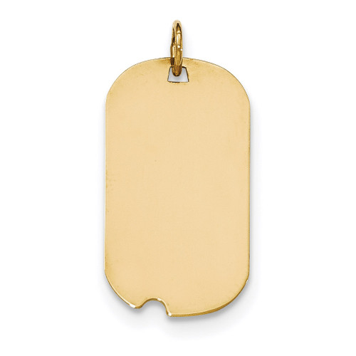 0.011 Gauge Engravable Dog Tag with Notch Disc Charm 14k Gold Plain MPN: XM561/11 UPC: 191101362729