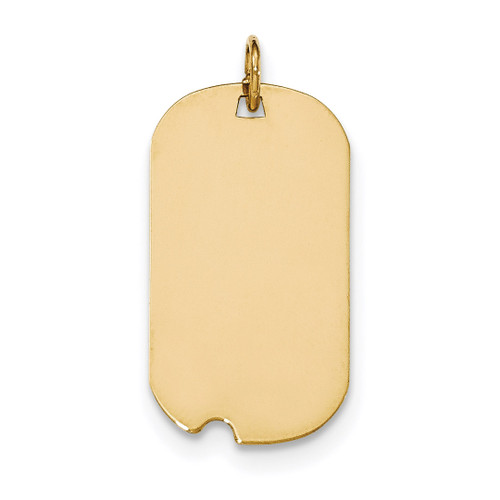 0.018 Gauge Engravable Dog Tag with Notch Disc Charm 14k Gold Plain MPN: XM562/18 UPC: 191101368189