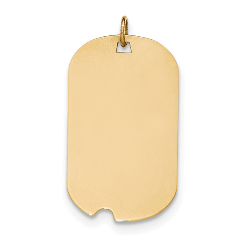 0.035 Gauge Engravable Dog Tag with Notch Disc Charm 14k Gold Plain MPN: XM563/35 UPC: 191101369315