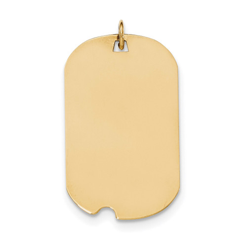 0.035 Gauge Engravable Dog Tag with Notch Disc Charm 14k Gold Plain MPN: XM564/35 UPC: 191101458873