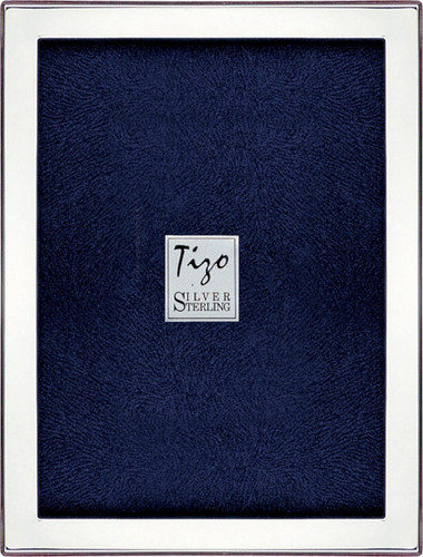 Tizo Solid Plain 5 x 7 Inch Sterling Silver Picture Frame