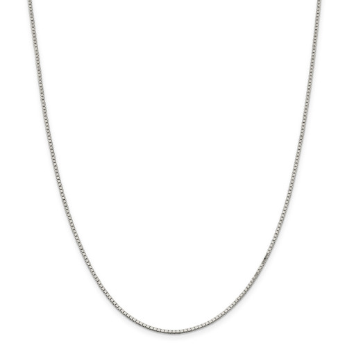 22 Inch 1.5mm Box Chain Sterling Silver QBX028-22