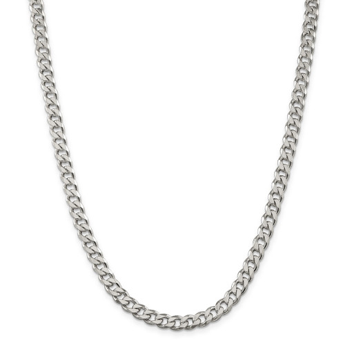 26 Inch 7mm Curb Chain Sterling Silver QCB180-26