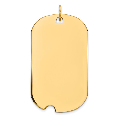 Engravable Dog Tag Disc Charm Sterling Silver Gold-plated MPN: QM443G/27