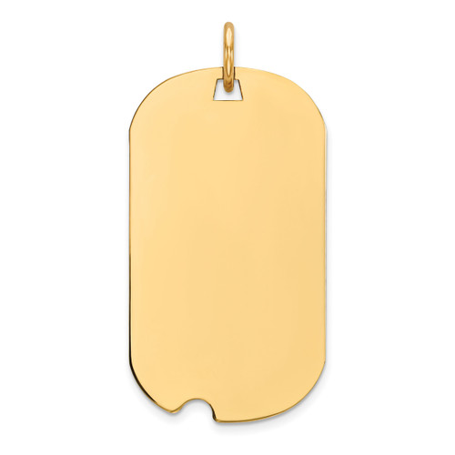 Engravable Dog Tag Polished Disc Charm Sterling Silver Gold-plated MPN: QM503G/18