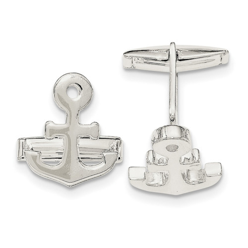 Anchor Cufflinks Sterling Silver QQ561