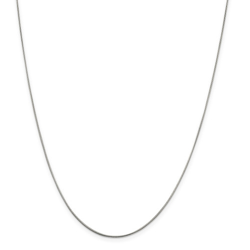 16 Inch .8mm Round Snake Chain Sterling Silver Rhodium-plated MPN: QSN020R-16
