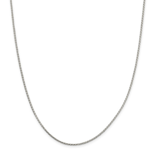 24 Inch 1.70mm Diamond-cut Round Spiga Chain Sterling Silver QSR050-24
