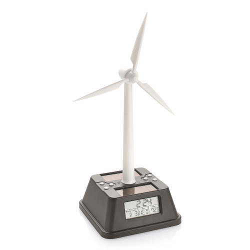 Solar Powered Wind Turbine Alarm Clock GM13869