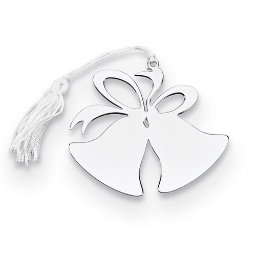 Nickel-plated Bells Ornament with White Tassel GM14650